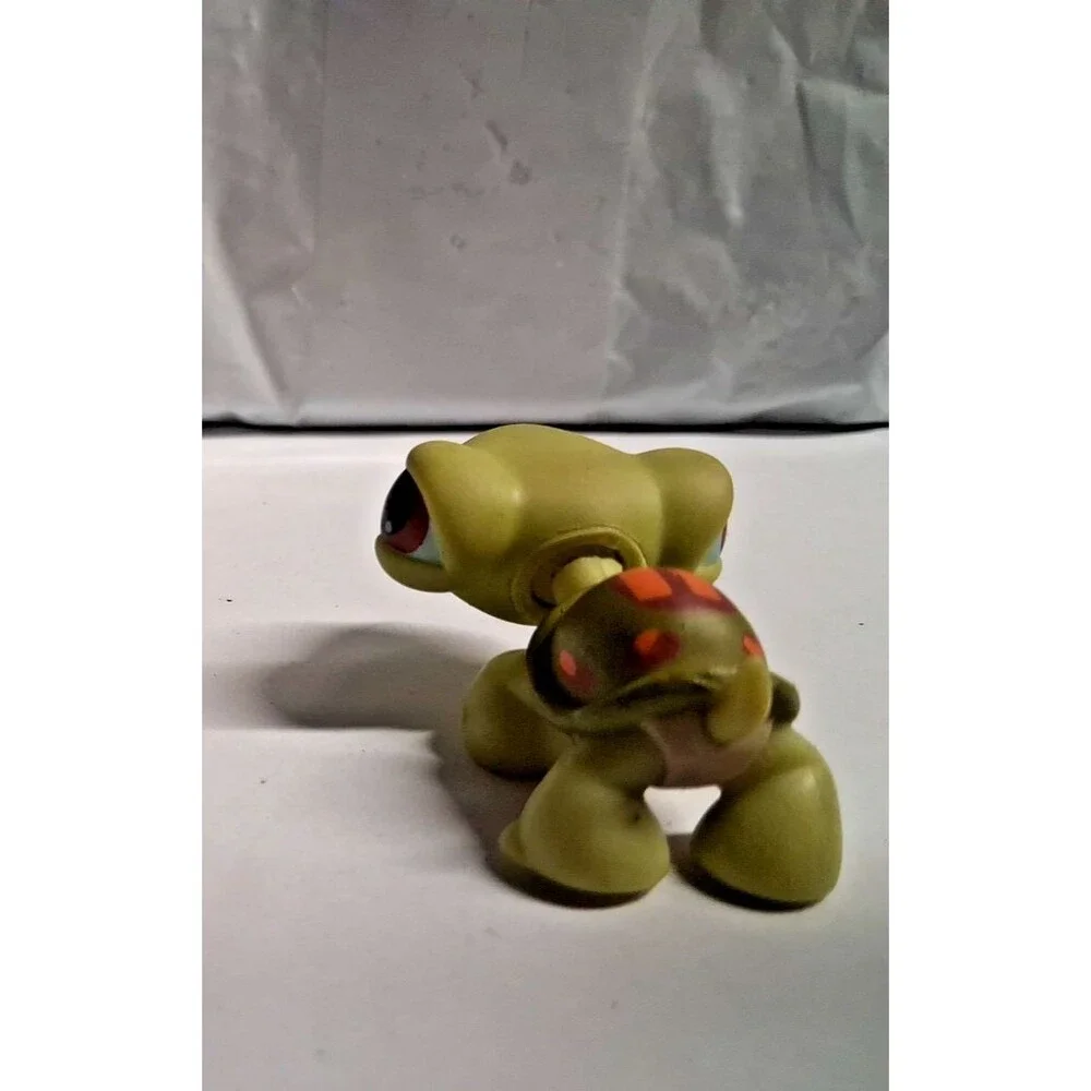 LPS Hasbro #8 Green Turtle Green Brown/Orange Spotted Shell Brown Eyes 2004 G1